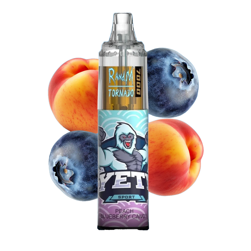 RandM Tornado 7000 Peach Blueberry Candy